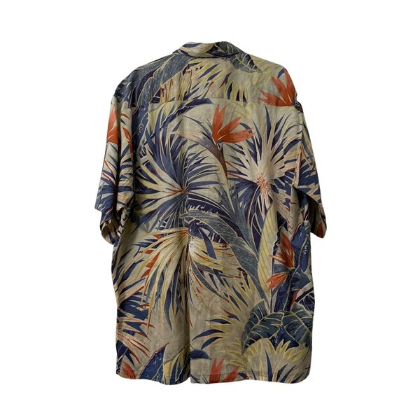 Tori Richard Cotton Lawn Hawaiian Botanical Tropical Short Sleeve Button Shirt L - Picture 4 of 5